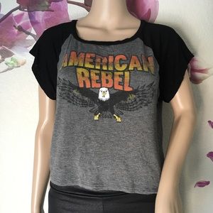American Rebel Crop Graphic Tee